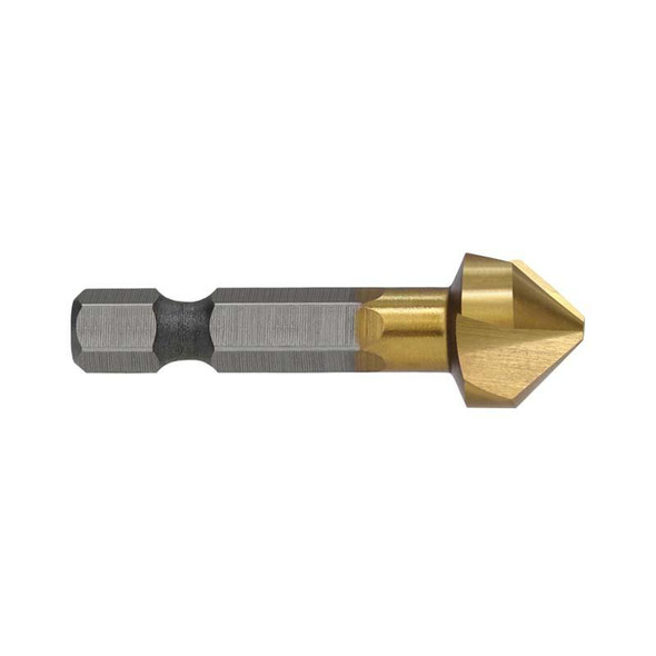 ALPHA 3 FLUTE HSS COBALT COUNTERSINK 13MM TIN 1/4 HEX CARDED