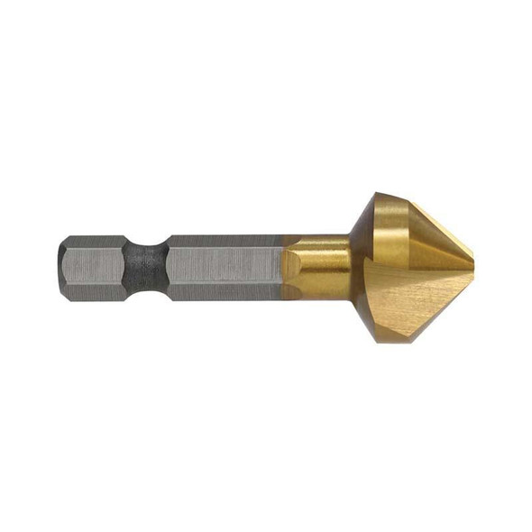 ALPHA 3 FLUTE HSS COBALT COUNTERSINK 16MM TIN 1/4 HEX CARDED