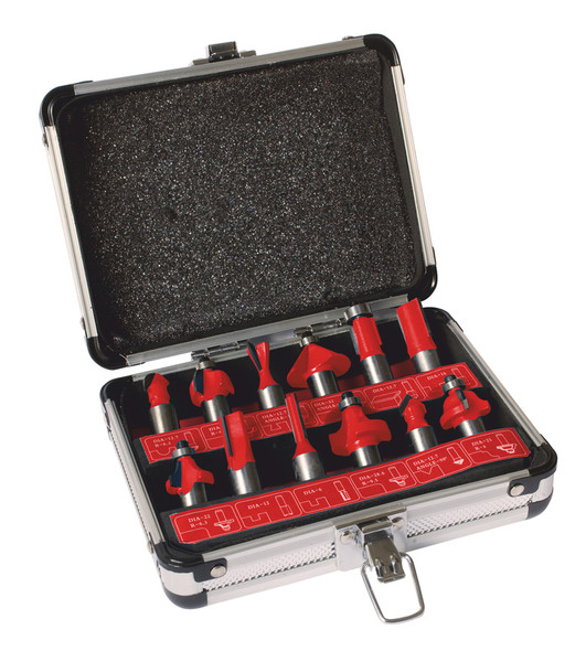 DART ROUTER BIT SET 12 PIECE 1/2 INCH