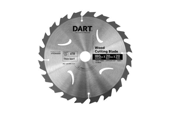 DART TIMBER BLADE 180MM 20T 20MM BORE