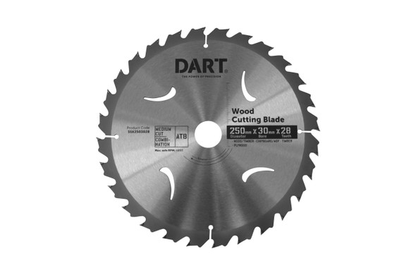 DART TIMBER BLADE 250MM 28T 30MM BORE