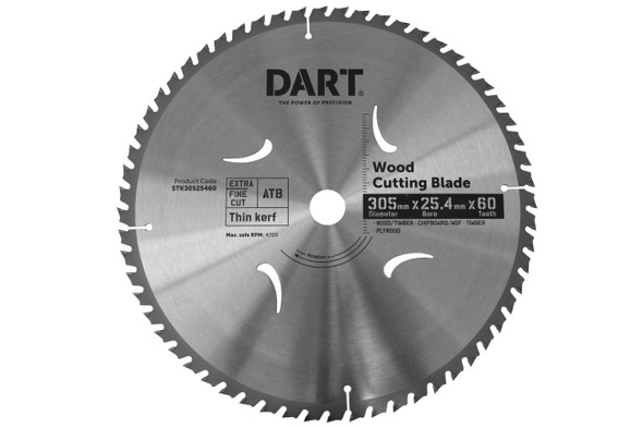 DART TIMBER BLADE 305MM 60T 25.4MM BORE