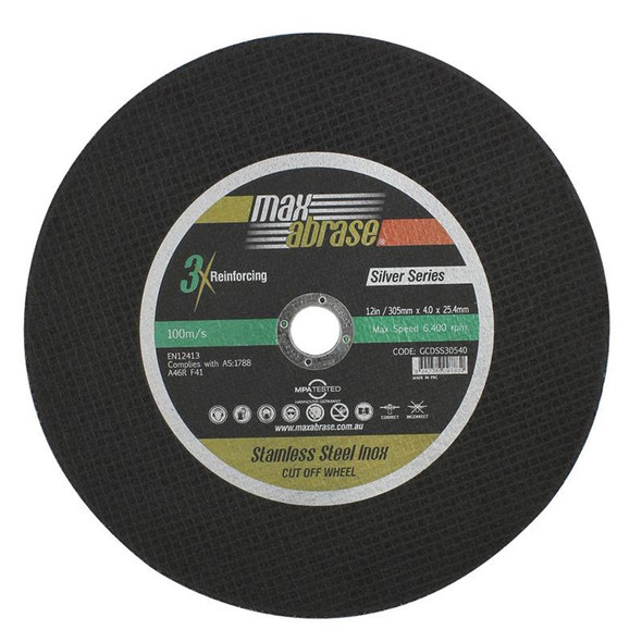 MAXABRASE 300 X 4.0MM CUTTING DISC STAINLESS SILVER SERIES