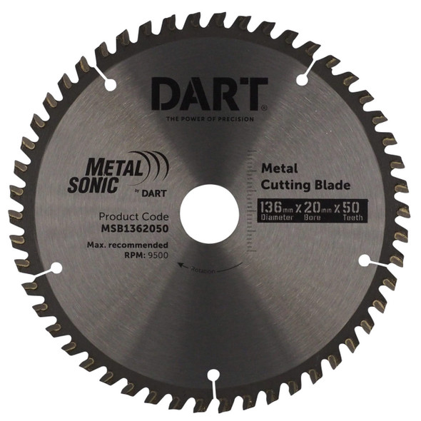 DART METALSONIC BLADE 136MM 50T 20MM BORE