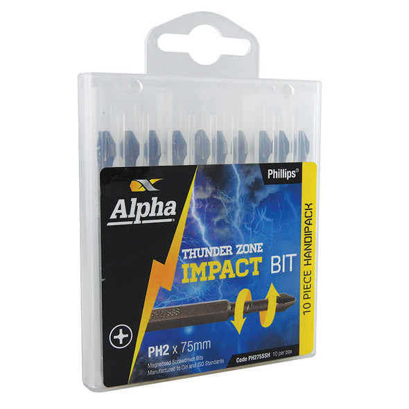 ALPHA THUNDERZONE BIT PHILLIPS 2 X 50MM HANDIPACK (10)