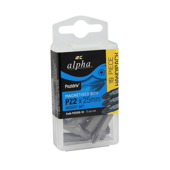 ALPHA POZI INSERT BIT 2 X 25MM HANDIPACK (10)