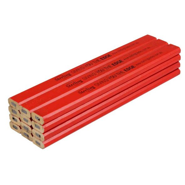 STERLING BUILDERS PENCIL - RED MEDIUM LEAD