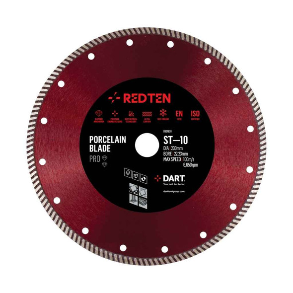 DART RED TEN ST-10 PRO SUPER THIN TILE DIAMOND BLADE 115DMM X 22B