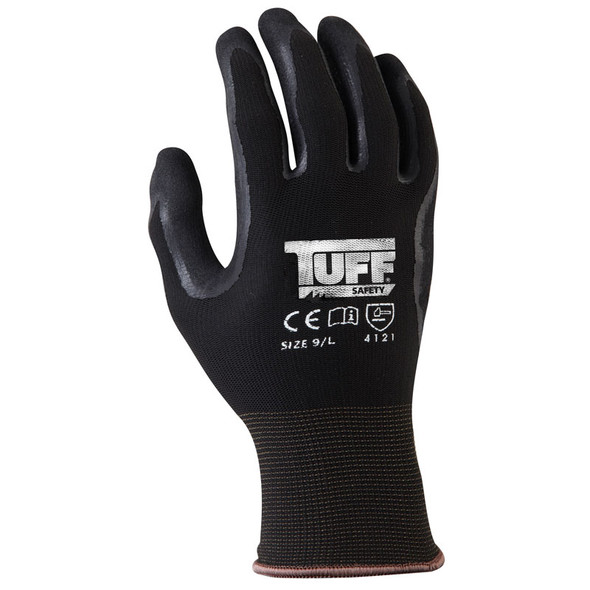 TUFF BLACK GRIP GLOVE - SIZE 9 LARGE