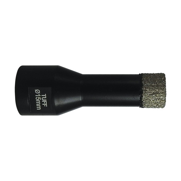 TUFF DIAMOND CORE DRILL 14MM SHANK X 15MM WAX FILLED