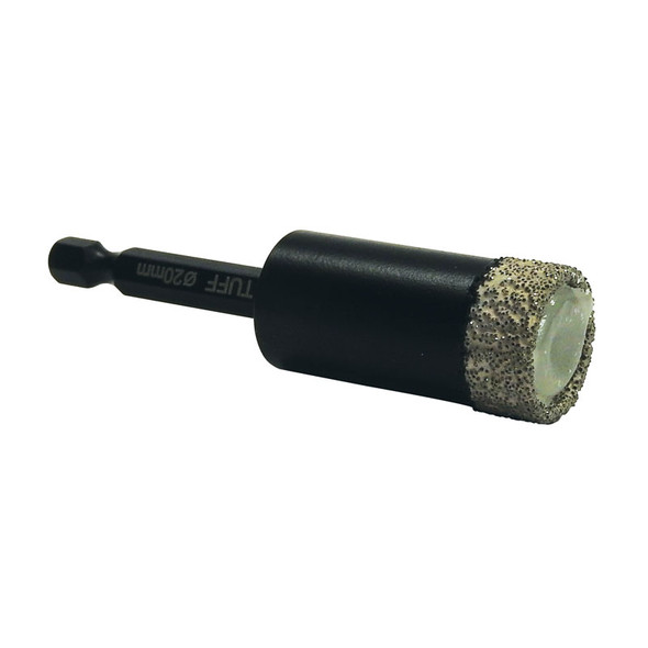 TUFF DIAMOND CORE DRILL 1/4 X 15MM WAX FILLED