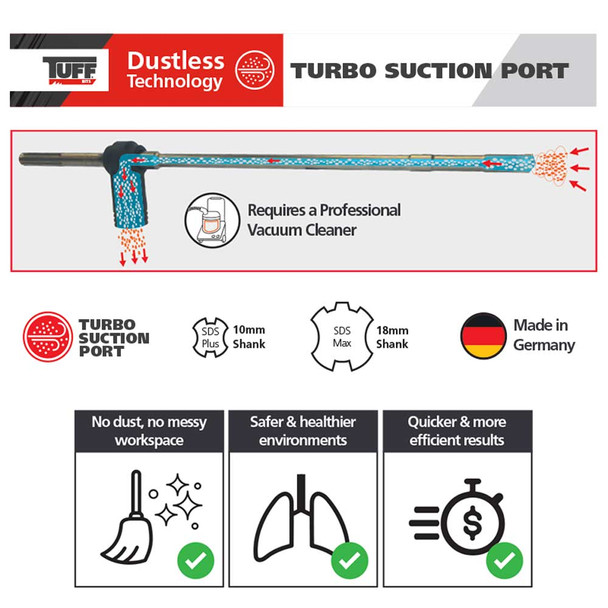 TUFF DUSTLESS SDS PLUS MASONRY DRILL 8 X 270