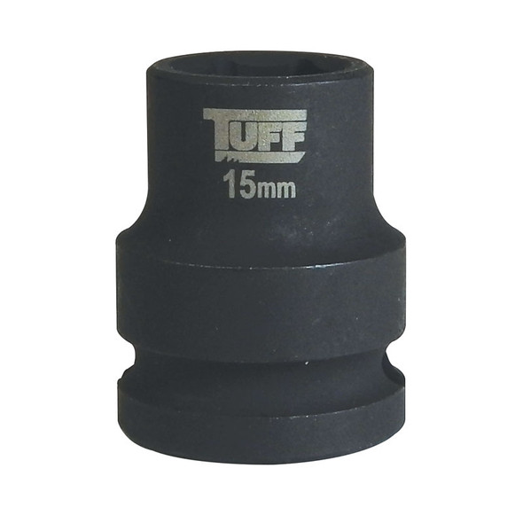 TUFF 15MM IMPACT SOCKET SHORT 1/2