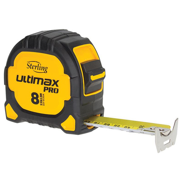 STERLING ULTIMAX PRO TAPE MEASURE 8M X 27MM - MAGNETIC