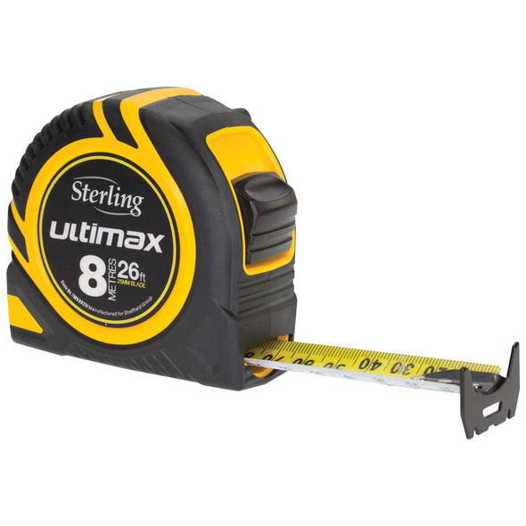 STERLING ULTIMAX TAPE MEASURE 8M/26FT X 25MM