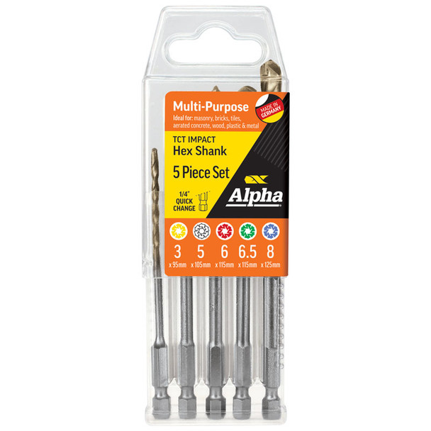 ALPHA 5 PIECE UNIDRE DRILL SET