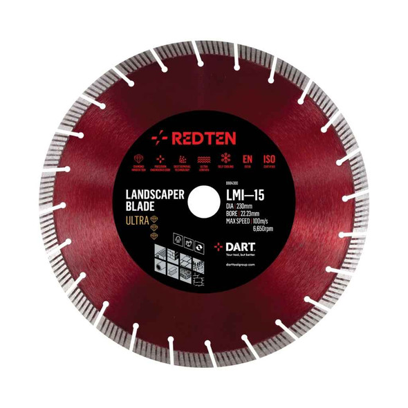 DART RED TEN LMI-15 ULTRA UNIVERSAL DIAMOND BLADE 230DMM X 22B