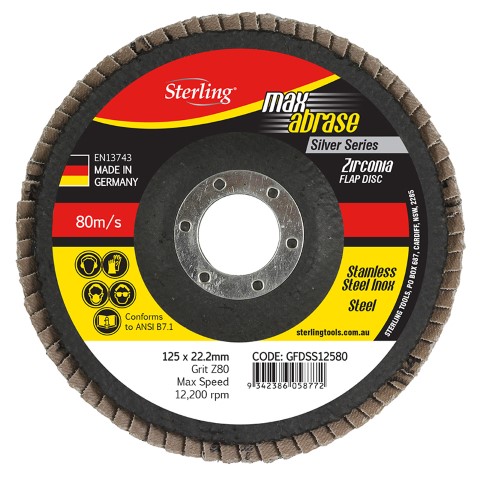 Buy DISC FLAP 125 X 22 120 GRIT ZIRCONIA GENERAL PURPOSE ...